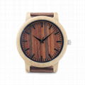 Bamboo wood case nylon strap japan quartz watches moq 1pcs