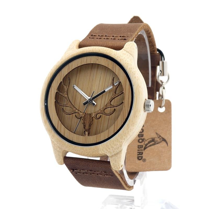 China watch factory sellig bobo bird wooden watch with gift paper box packing  2
