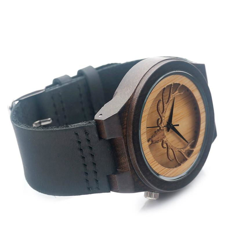 Shenzhen China Factory OEM Custom Logo All Natural Wood Watch 5