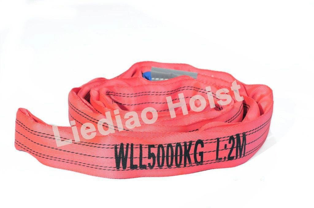 Round Endless Cargo Webbing Sling Polyester Soft Lifting Sling 4