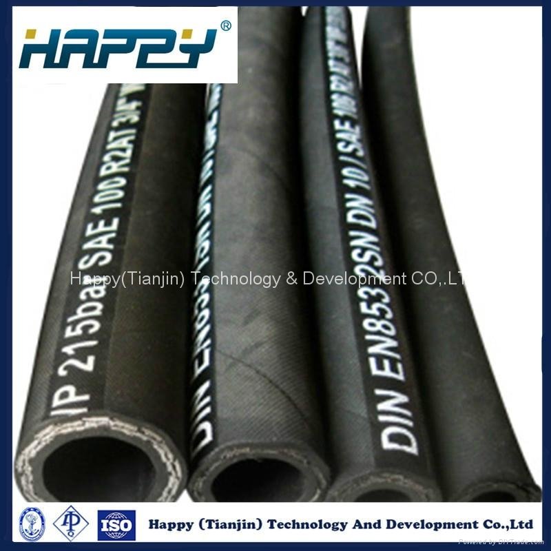 SAE 100 R2at Flexible High Pressuse Rubber Hydraulic Hose 3