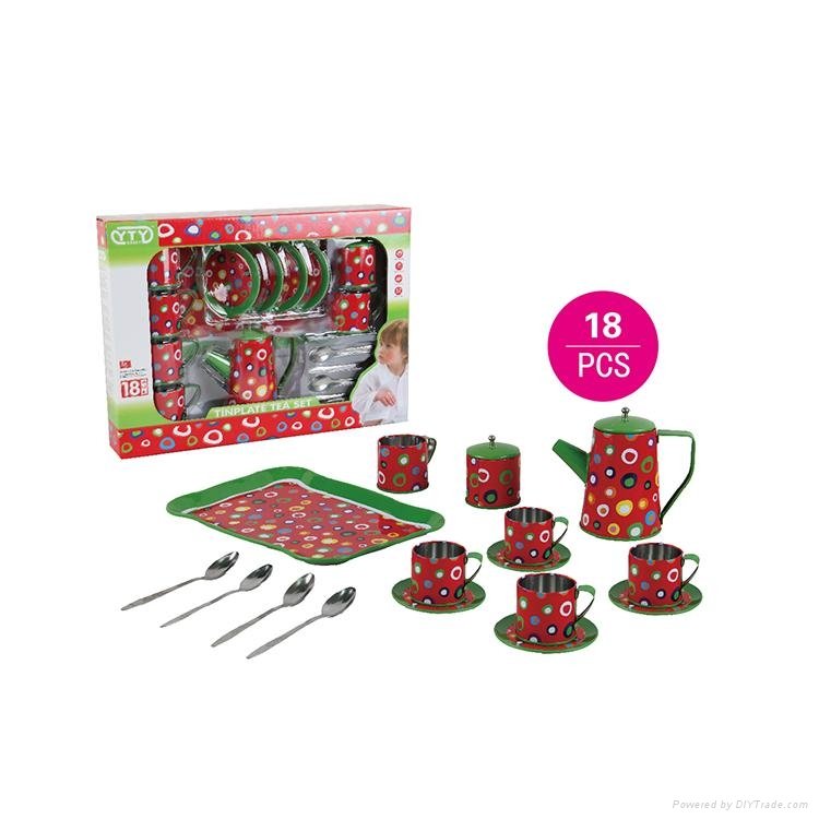 Chinese mini tea set toys (TIN TEAPOT SET) 5