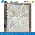 Calacatta Gold 1x4 Herringbone Mosaic Tile Polished - Marble from Italy 1