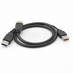 Type-A USB 3.0 Y cable Adapter