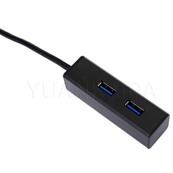 Aluminum 2-Port USB 3.0 HUB Black 4