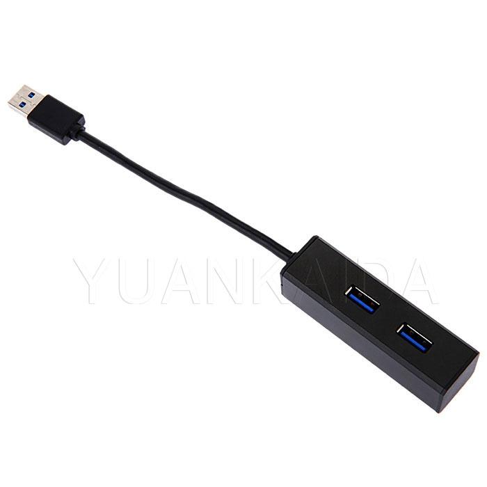 Aluminum 2-Port USB 3.0 HUB Black 3