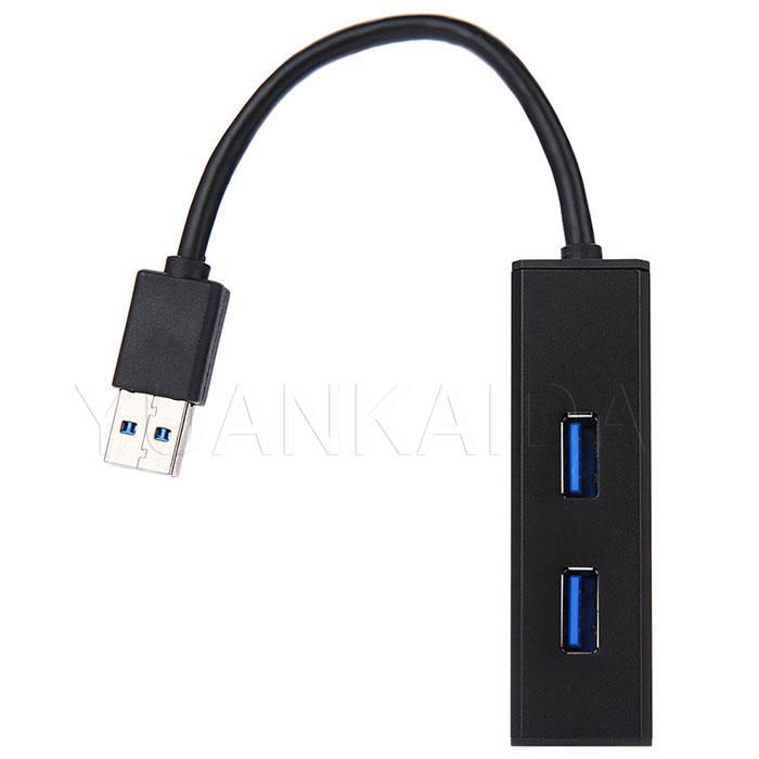 Aluminum 2-Port USB 3.0 HUB Black 2