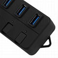 Switches 7-Port USB HUB 3.0 Adapter 4