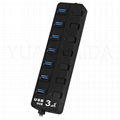 Switches 7-Port USB HUB 3.0 Adapter 3