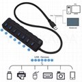 Switches 7-Port USB HUB 3.0 Adapter 2