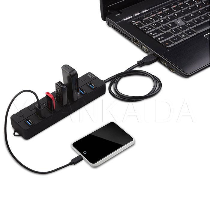 Switches 7-Port USB HUB 3.0 Adapter 1