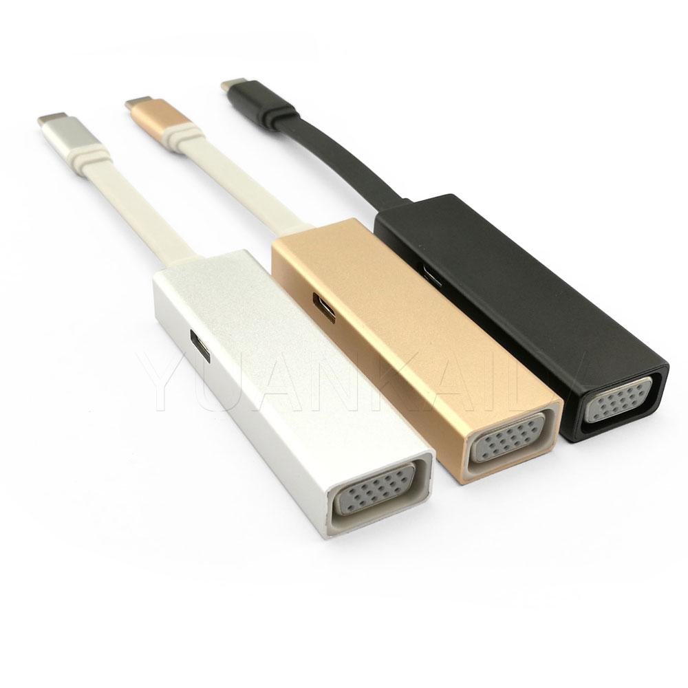 USB-C HUB and VGA Multiport Aluminum