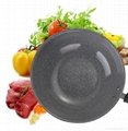 Marble coating spiral bottom skillet & fry pan with high quality