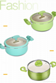 Ceramic coating casserole  & dutch oven with temperd glass lid 5