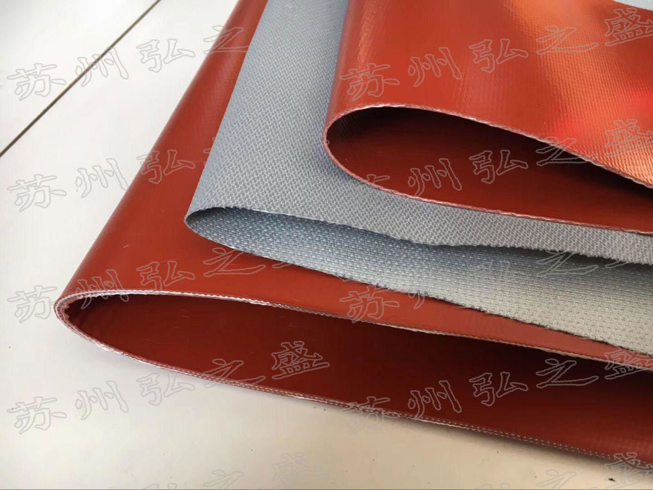 上海工地用雙面2.5硅膠防火布可裁剪 2