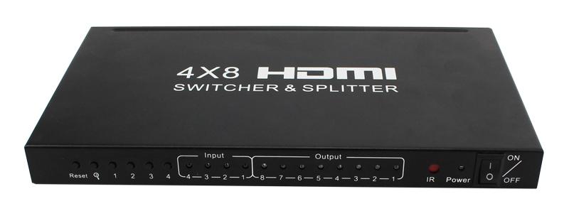 4K HDMI 4x8 Switcher & Splitter 5