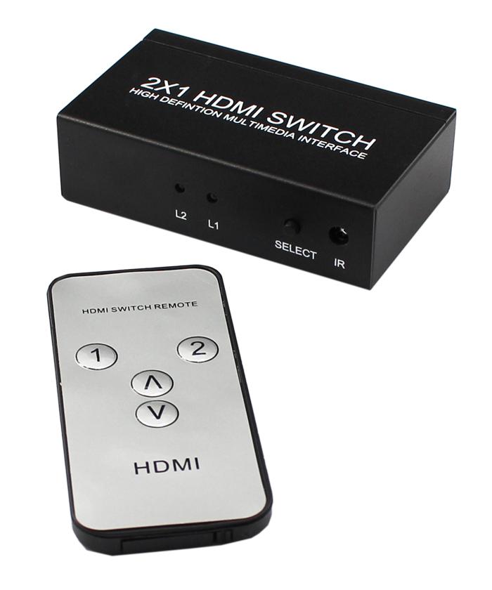 Best HDMI Switcher with Remote Control 2 x 1 - HY-3201-V0-C (China