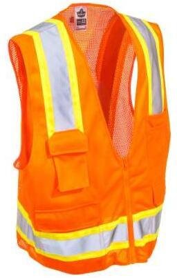 Unisex High Visibility Orange Glowear Vest 2