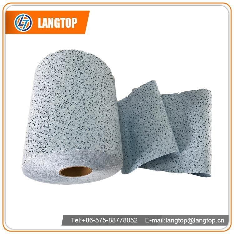 High quality 100% pp Low Lint Industrial Blue Cleaning Cloth 500 piece each roll 2