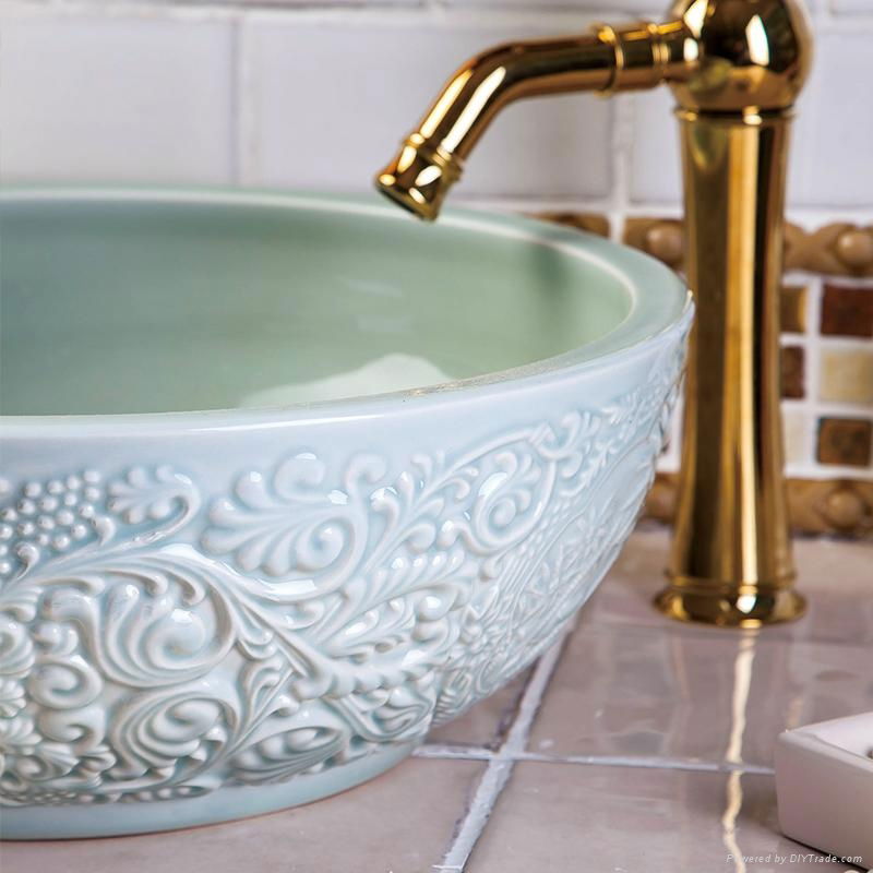 Hotel Modern High-end Handcrafted Ceramic Wash Basin Sinks