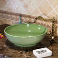 Hand Painting Bathroom Ceramic Wash Basin Sinks Antique Countertop 4