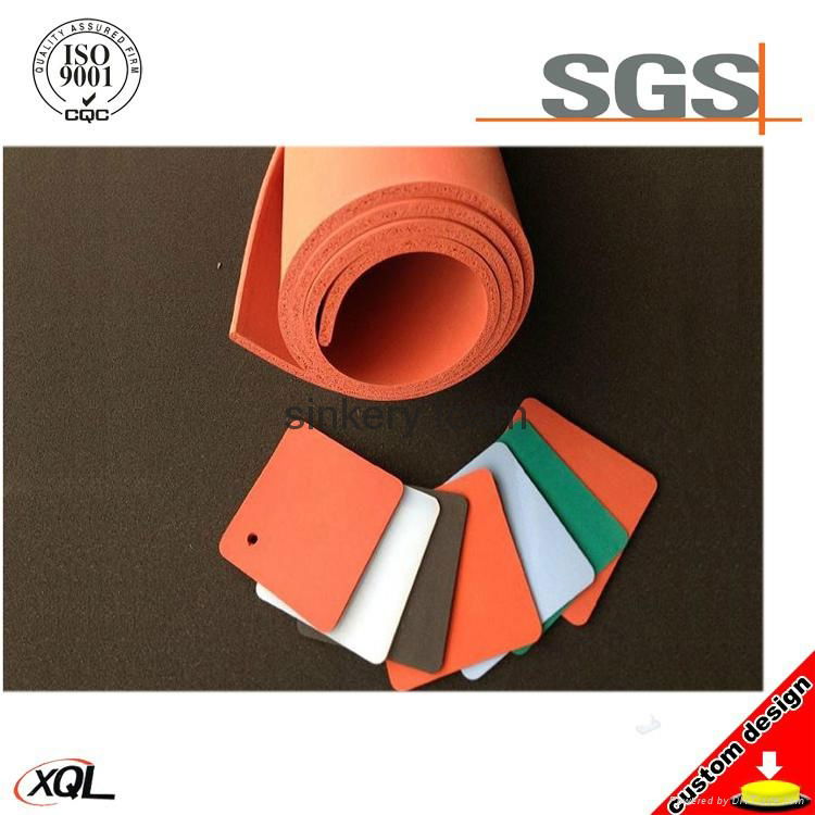 Heat-resistant silicone rubber foam flexible rubber sheet