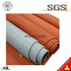 Professional factory supply colorful silicone sponge foam rubber sheet