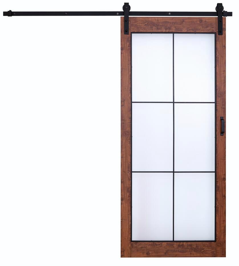 Wood Barn Door Slab with Sliding Barn Door Hardware 2