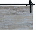 6-Feet Country Steel Sliding Barn Door Hardware - Black 4