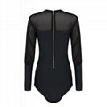 Long Sleeves Black Bodysuit with Mesh Details 5