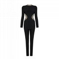 High-ended Black Bandage Jumpsuit with Heavy Beads Details 2