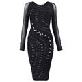 Luxurious Celebrity Bandage Dress with Beads Embellishments 1