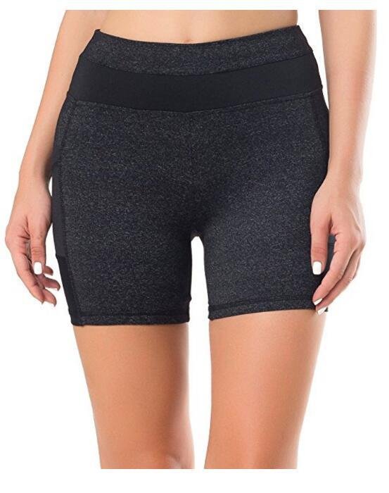 Women's Mesh shorts Workout Yoga Pants Running with Side Pocket
