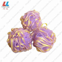 Ribbon Lace Mesh bath sponge ball