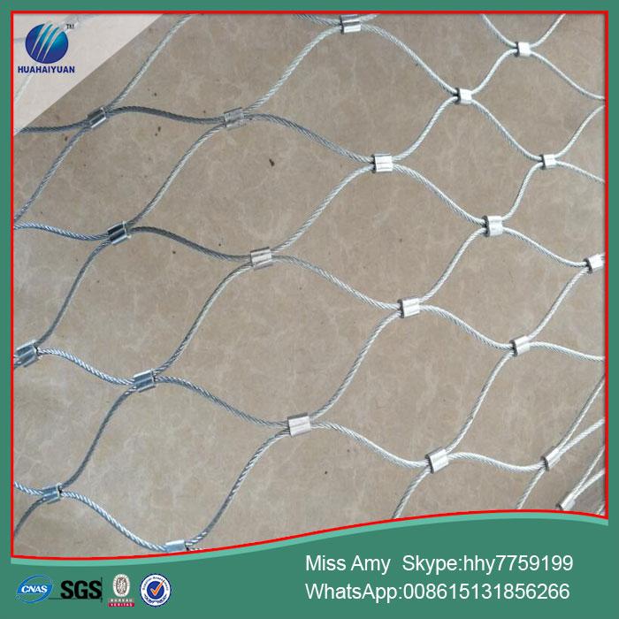 stainless steel rope netting woven wire rope zoo mesh