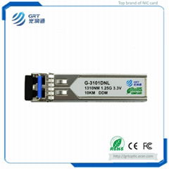 G-3101DNL  SFP 1.25G 10km Optical Transceiver Module based on SMF Single Mode