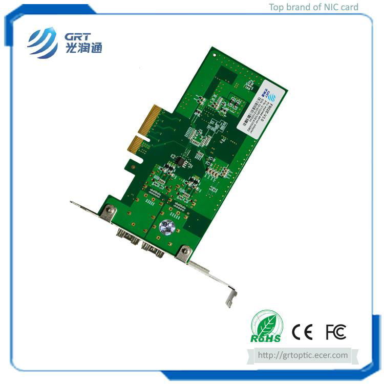 F902E Gigabit 2- Port Fiber Optic PCIe Network Card with Intel I350 cont 2