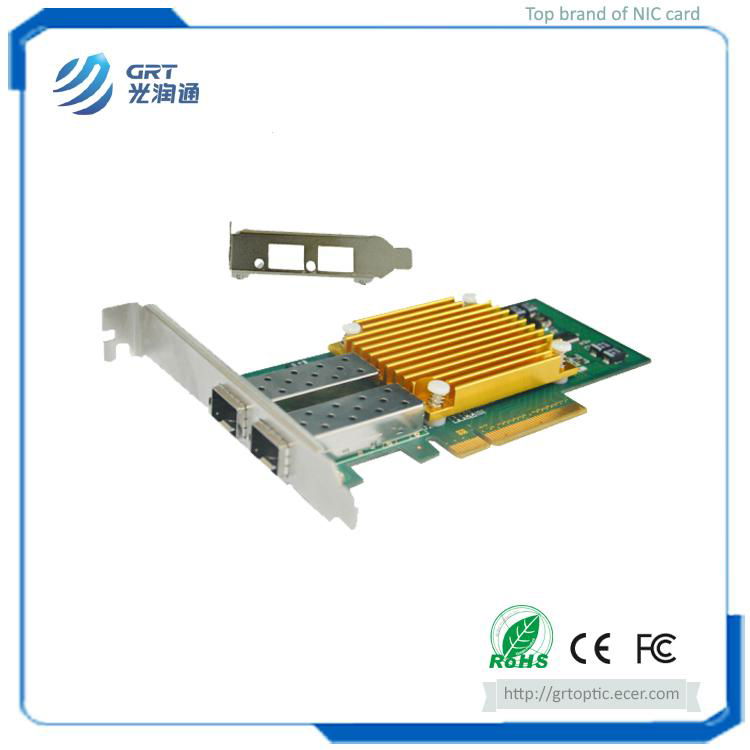 F1002E 10Gigabit  Intel 82599ES Dual-port Fiber Optic PCIe NIC Server Adapter 2