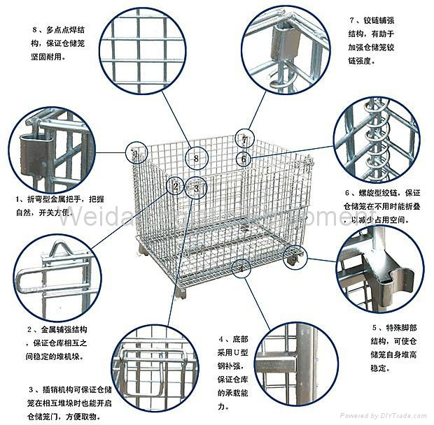 Fully utilizes vertical space quality assurance heavy duty wire mesh storage cag 4