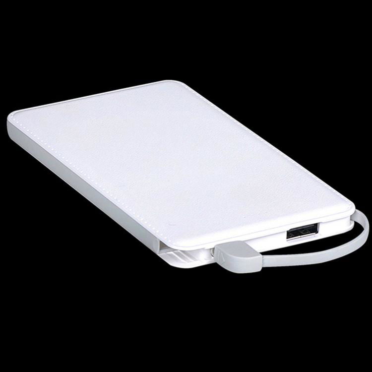 OEM usb charger power bank 5000mah mobile charger with built in cable 3