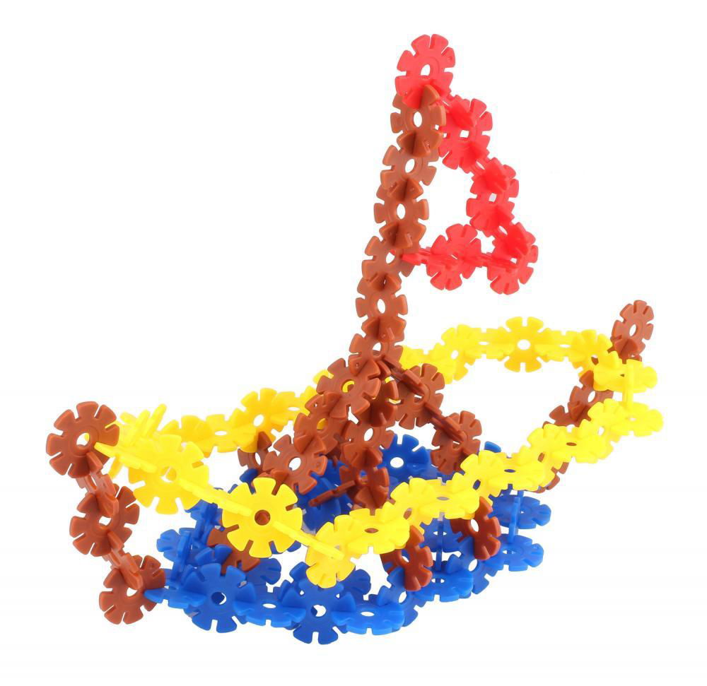 New Arrival Multicolor Snowflake Building Puzzle Blocks 3