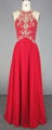 Red Chiffon Long Dress with Sequin Top 4