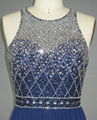 High-grade Halter Beading Sequin Backless Prom Dress