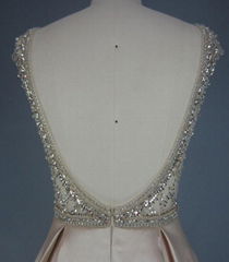 Open Back Beading Rhinestone Prom Dress