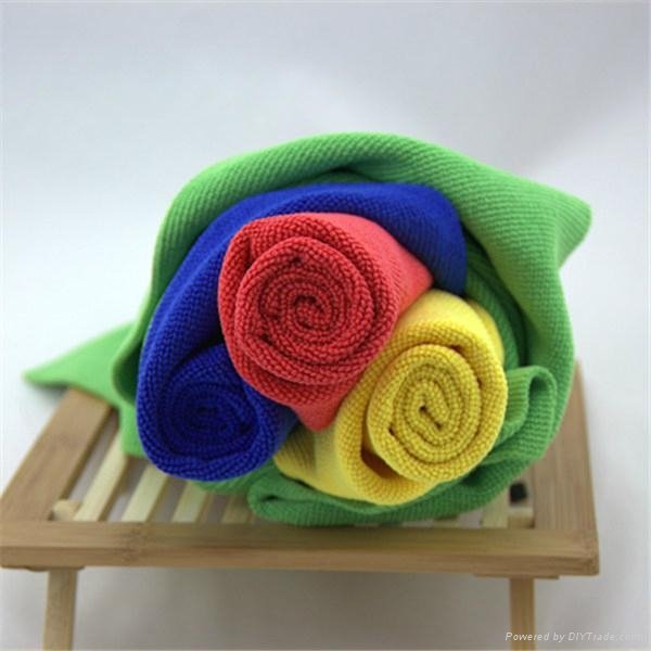 China suppliers yellow blue red green cleaning towel more cheap microfiber c