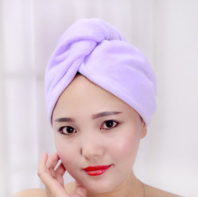 Pure color quick dry hot sale microfiber hair towel hair drying towel wholesale 3