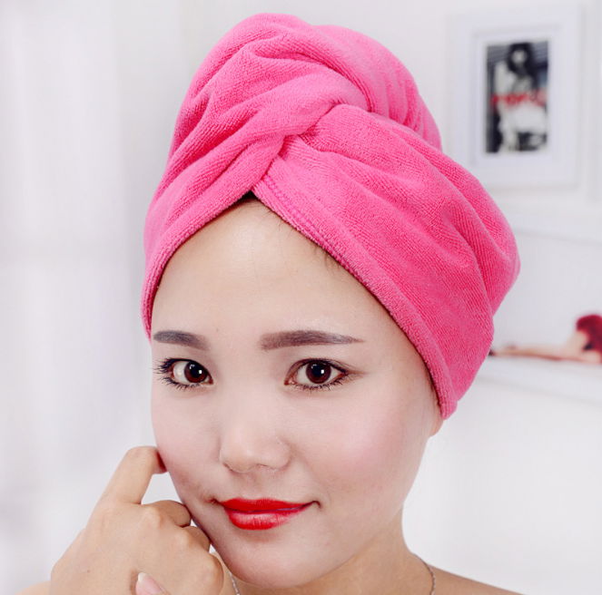 Pure color quick dry hot sale microfiber hair towel hair drying towel wholesale 4