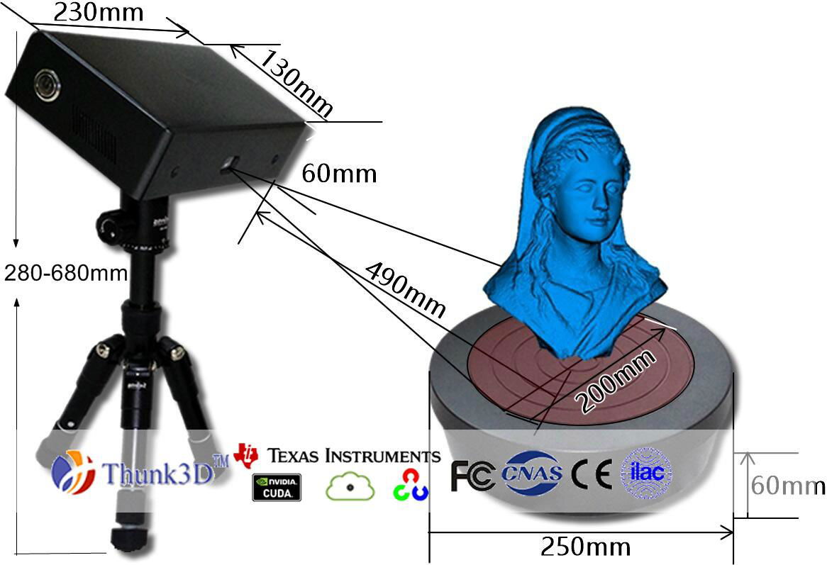 Laser Portable Desktop Scanner 3D Modeling Software Windows Mac 3D Scanner  4