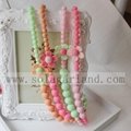 Sun Flower Acrylic Beads Bubblegum Necklace 5