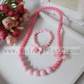 Sun Flower Acrylic Beads Bubblegum Necklace 3